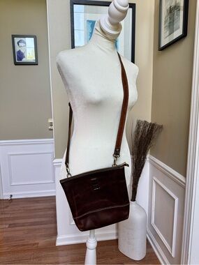 Portland Leather Goods Crossbody Festival Bag, Cognac